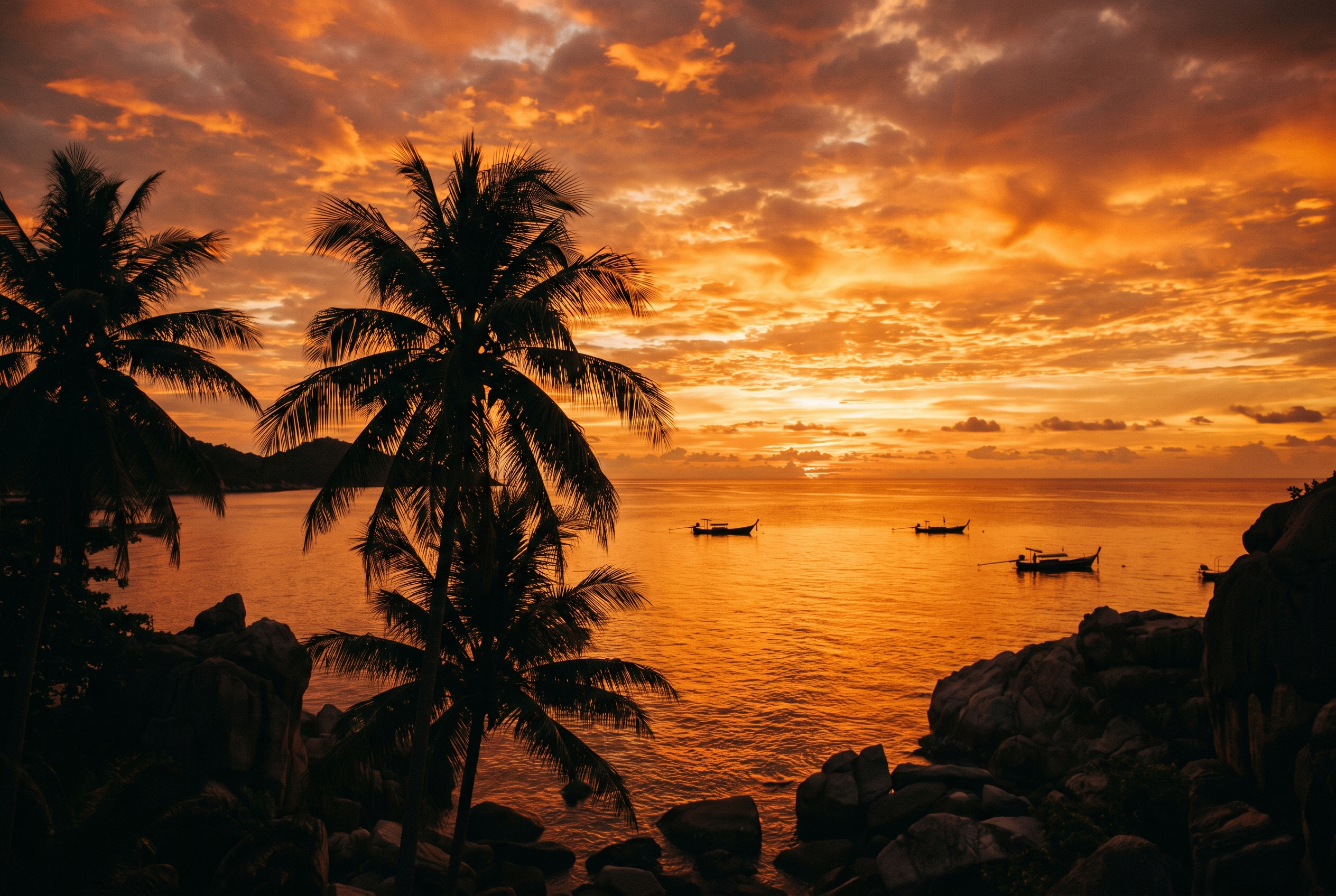 Sunset over the ocean